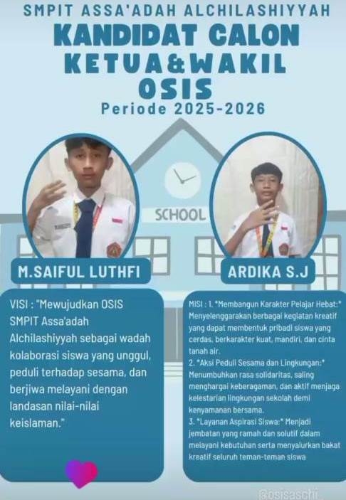 smpit assaadah alchilashiyyah pemilihan osis