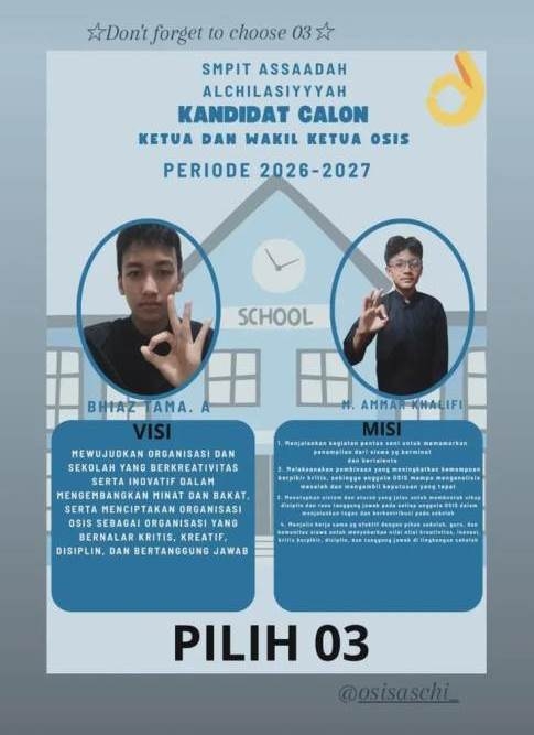 smpit assaadah alchilashiyyah pemilihan osis